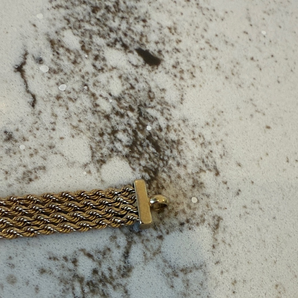 Timeless Italian 14kt solid gold triple rope bracelet - Picture 5 of 16
